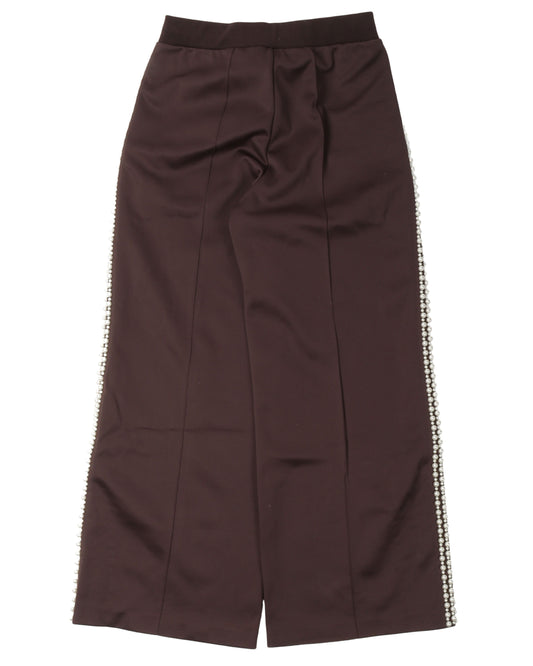 Pearl-Embellished Track Pants