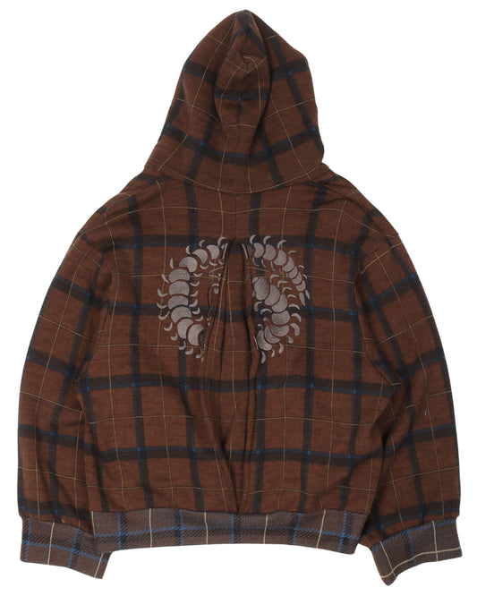 Plaid Half Zip Sweatshirt