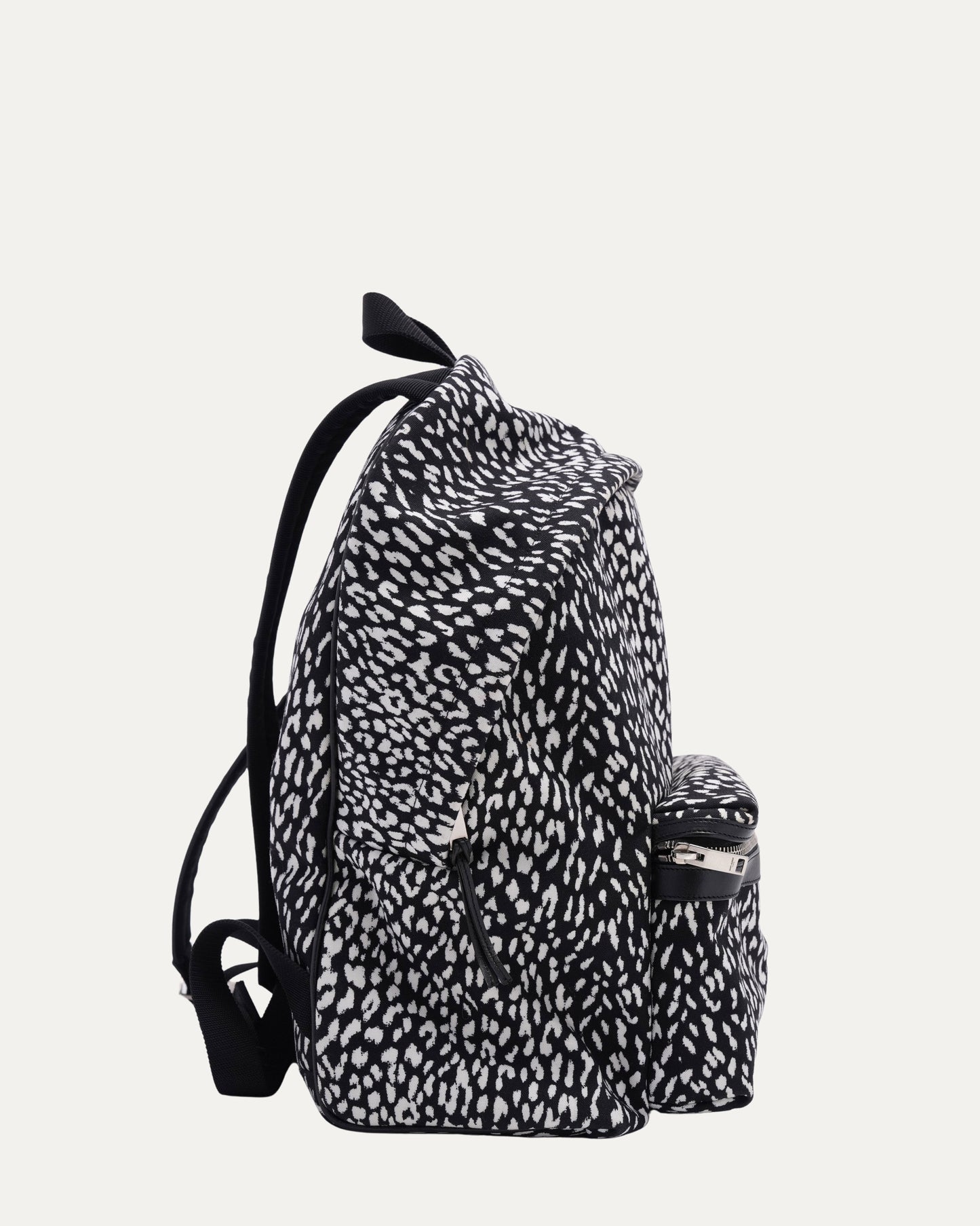 Leopard Print Canvas City Backpack