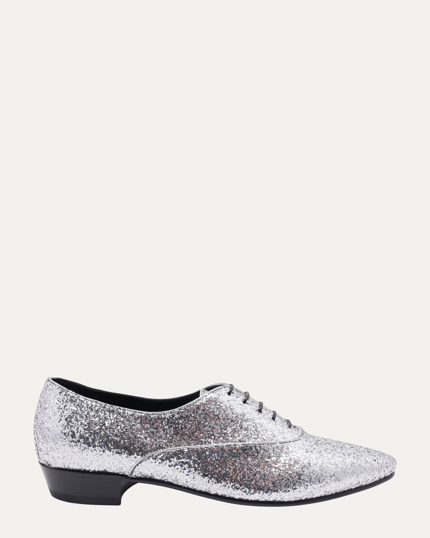 Silver Glitter Oxford Derbys