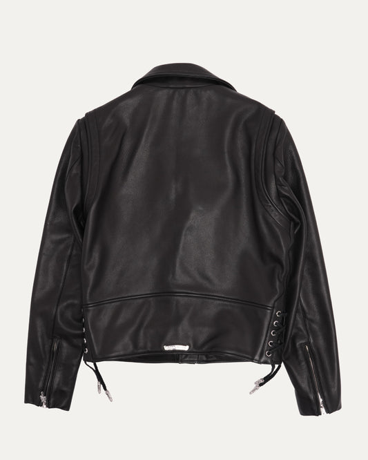 Hermes Silk Lined JJ Dean Leather Jacket