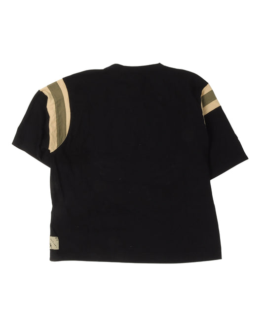 Great Women Baseball Stripe Detail T Shirt