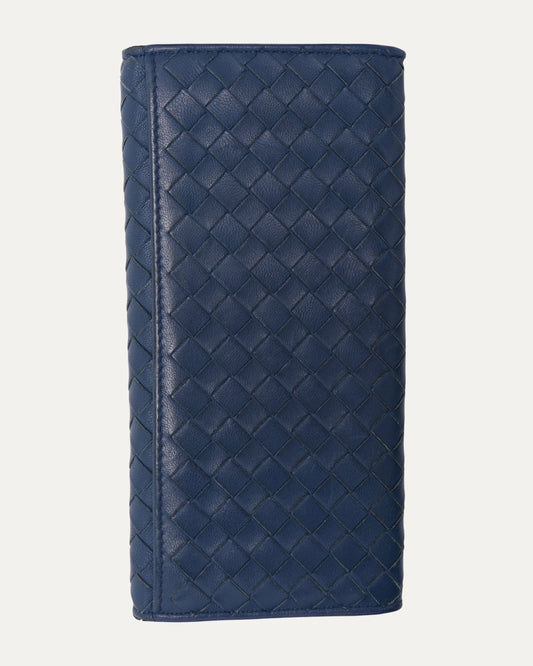 Intrecciato Croc Inlay Long Wallet