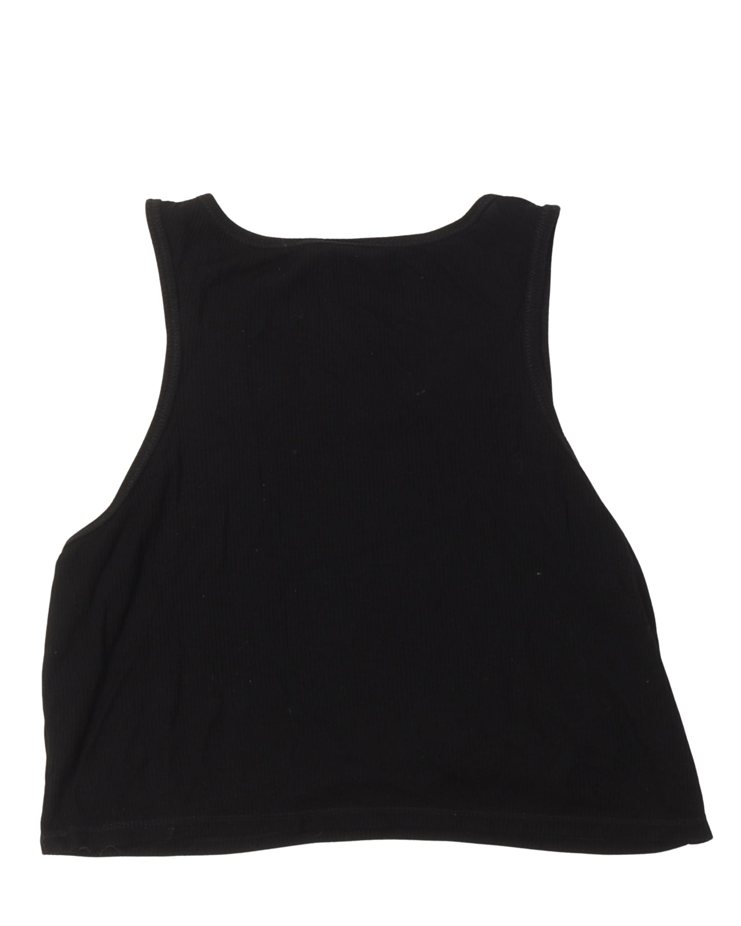 Cropped Eyechart & Dagger Logo Tank Top