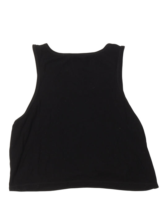 Cropped Eyechart & Dagger Logo Tank Top