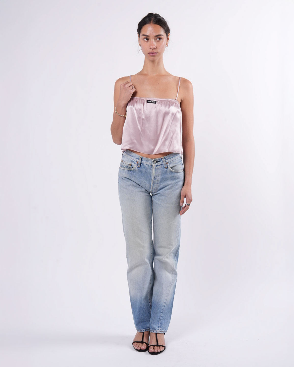 Pink Satin Top
