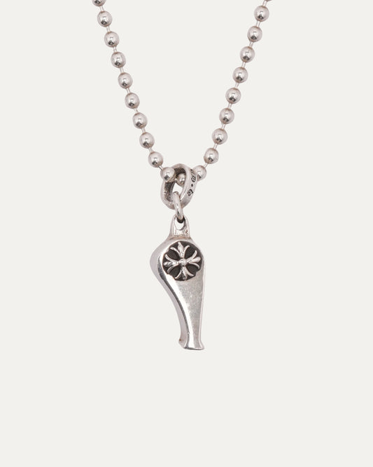 Plus Cross Whistle Pendant on Ball Chain Necklace