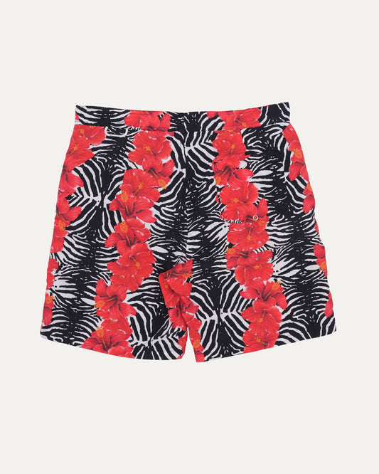 Floral Zebra Print Swimshorts