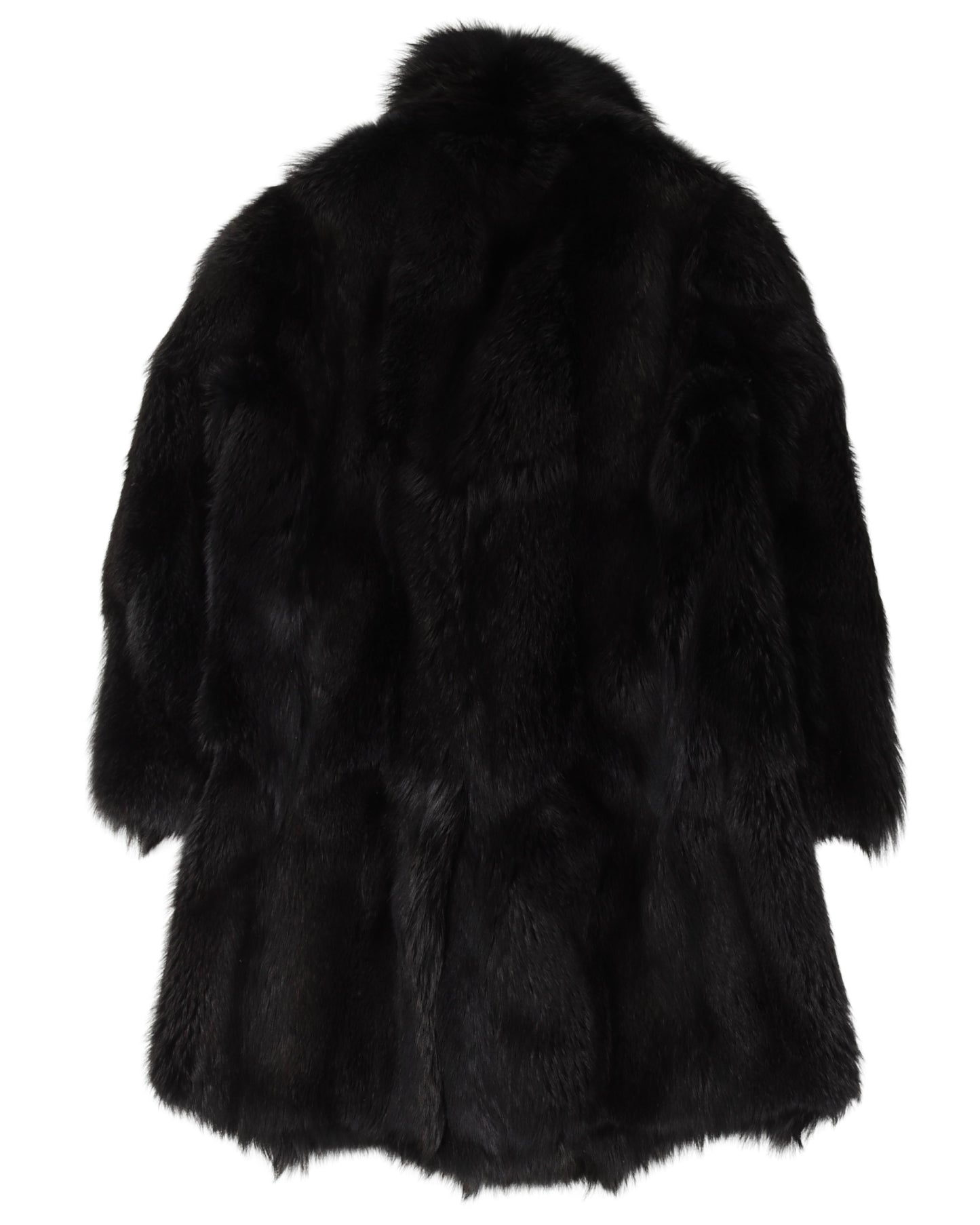 Double Breasted Fox Fur Coat
