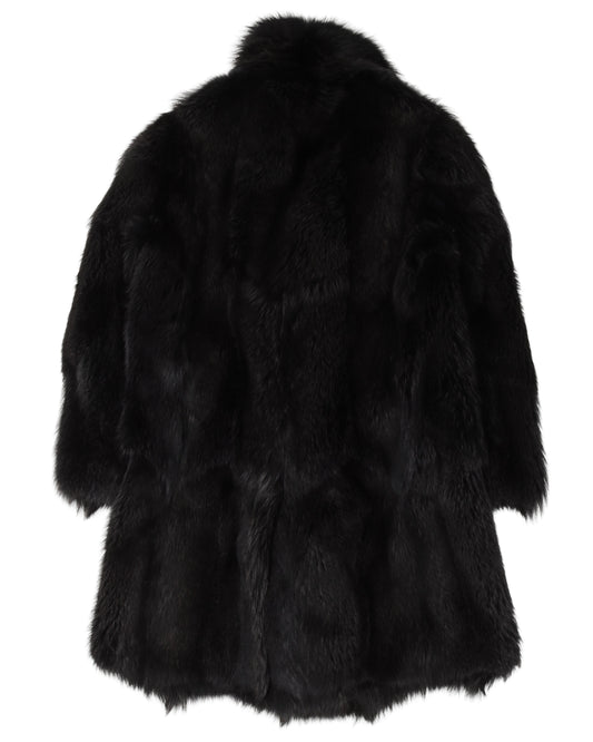 Double Breasted Fox Fur Coat