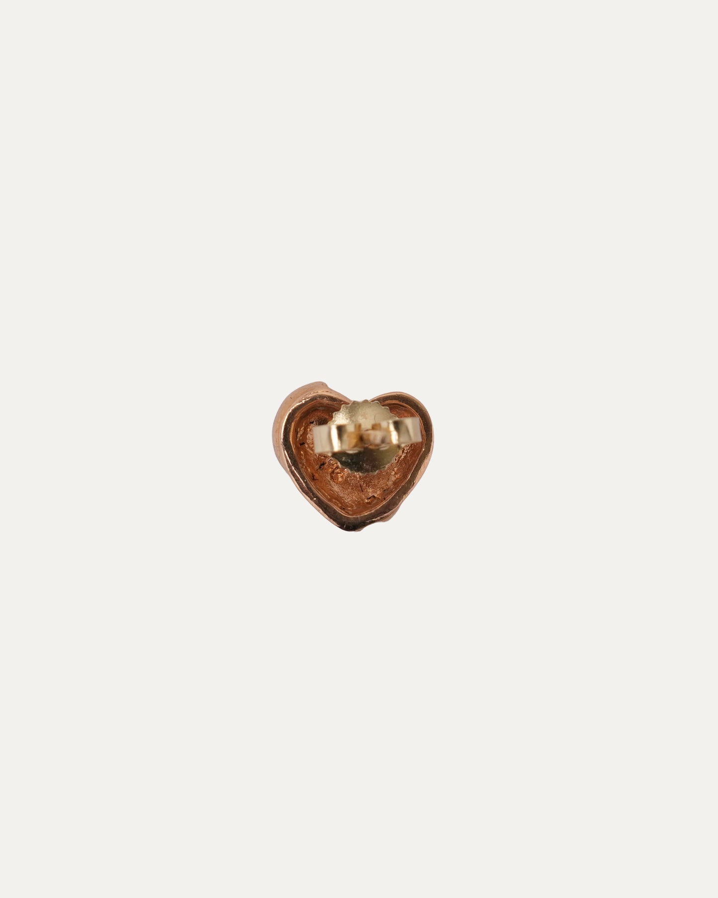 22k Gold Heart Stud Earring