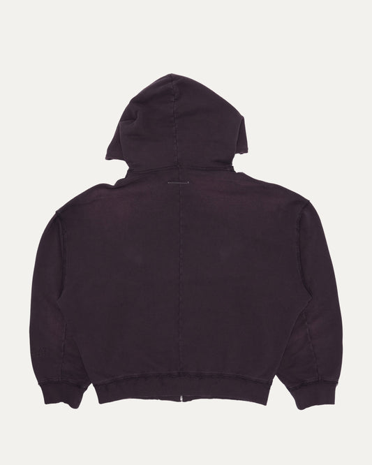 MM6 Distressed Zip Up Hoodie