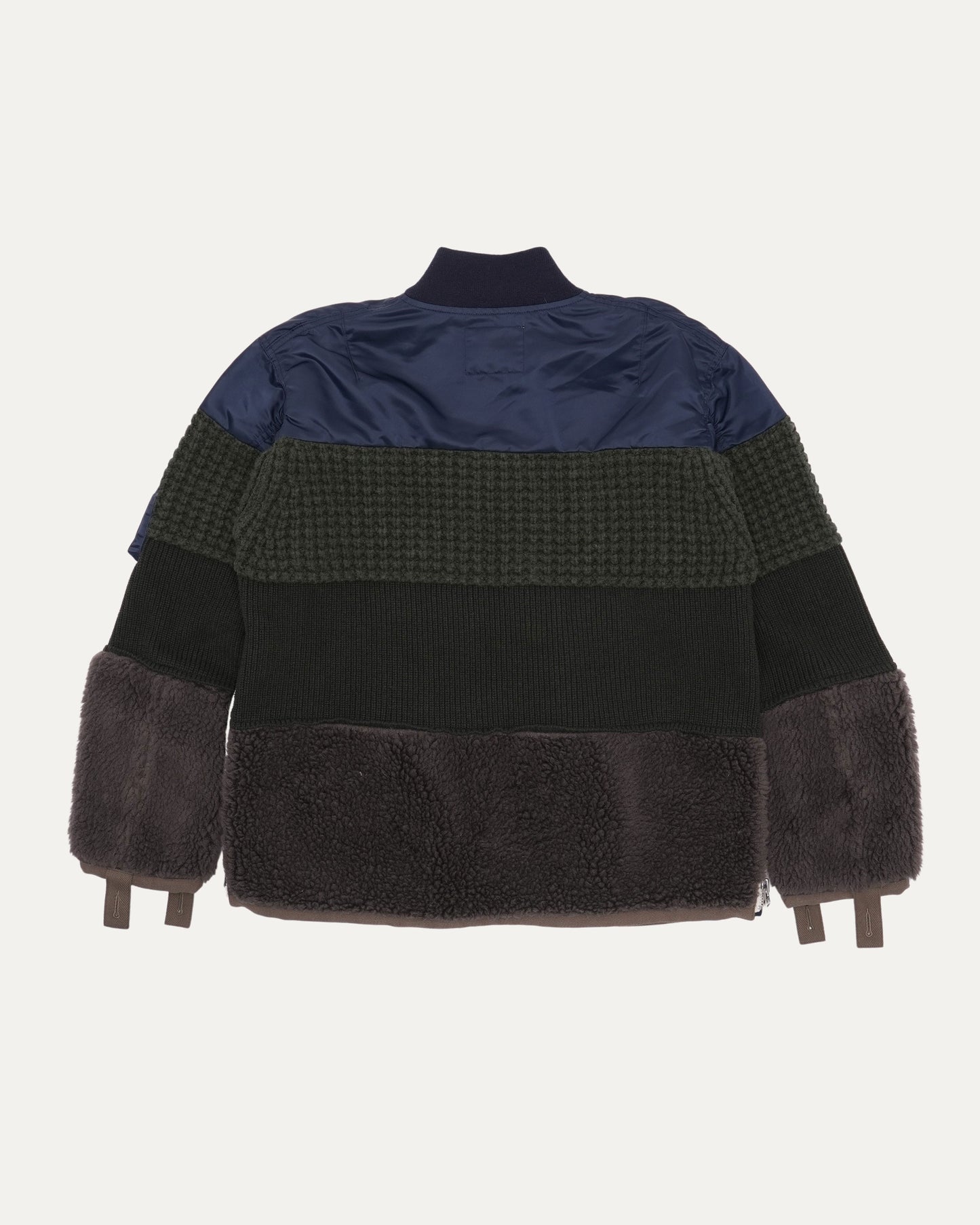 Multi Textured Bomber Jacket
