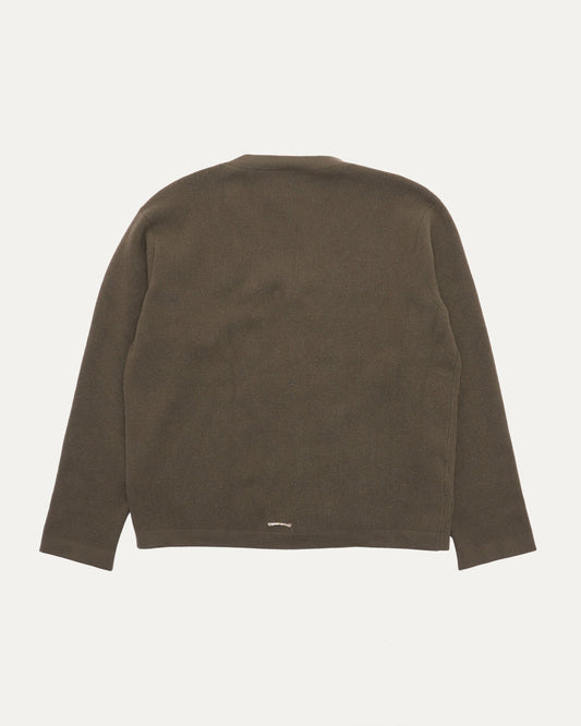 Cashmere Blend Vine Dagger Embroidered Cardigan Sweater