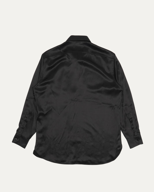 Hidden Placket Silk Shirt