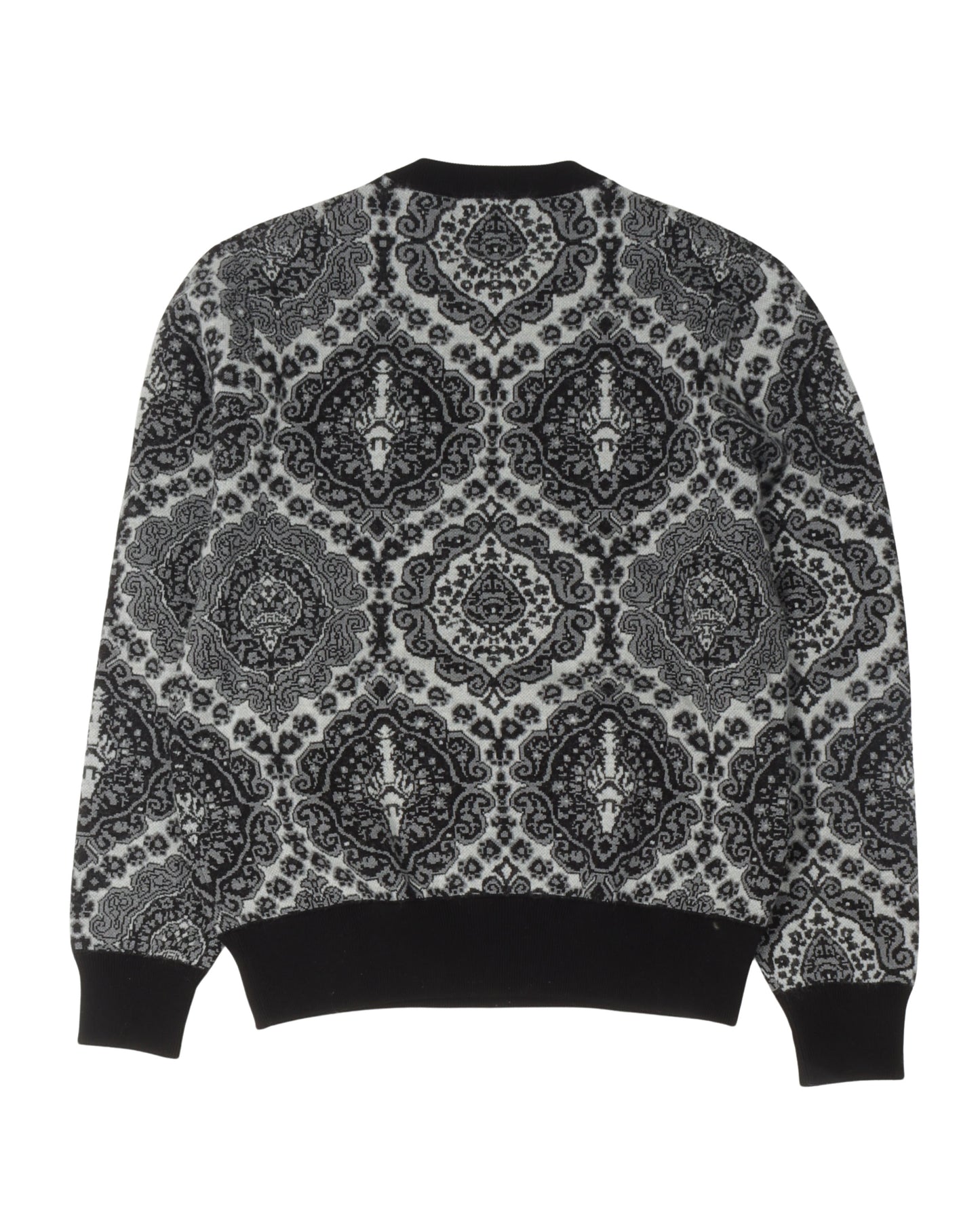 Paisley Intarsia Knit Sweater