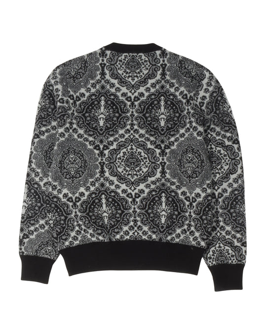 Paisley Intarsia Knit Sweater