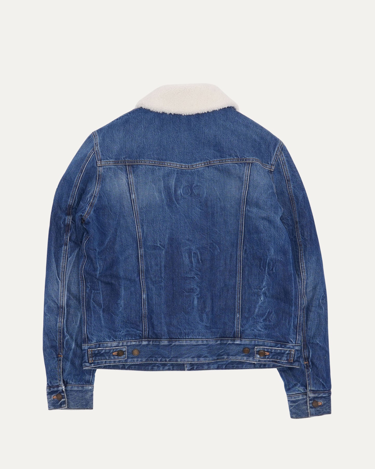 Shearling Lined Denim Trucker Jacket