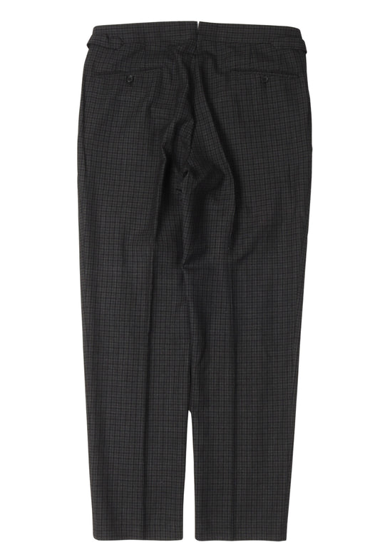Plaid Pattern Wool Trousers