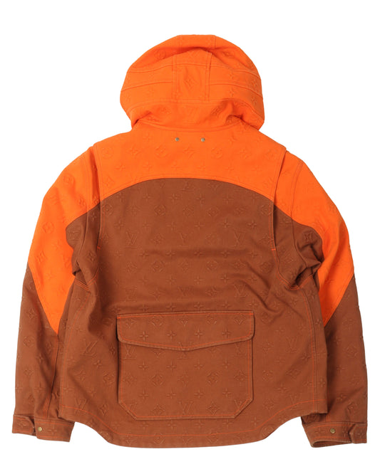 Monogram Hooded Denim Carpenter Jacket