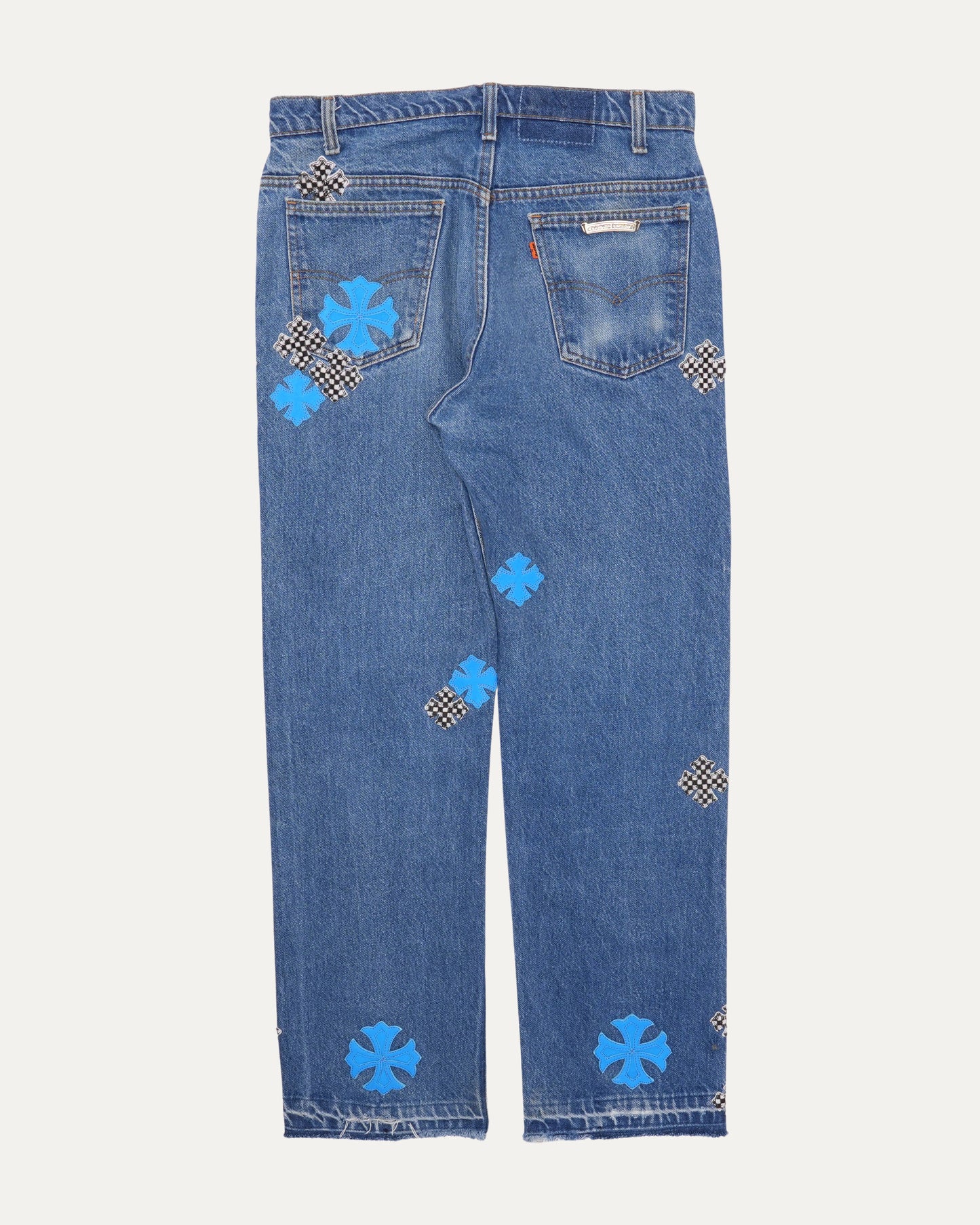 Levi's Plus Cross Patch Orange Tab 505 Jeans