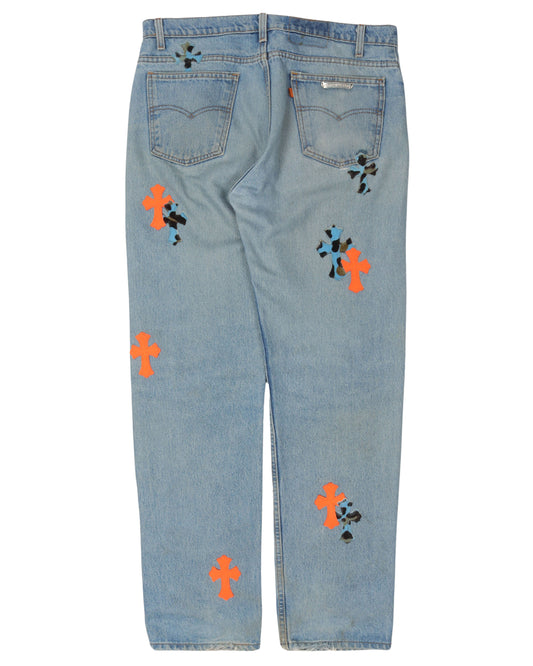 St. Barth's Exclusive Levi's Cross Patch Jeans