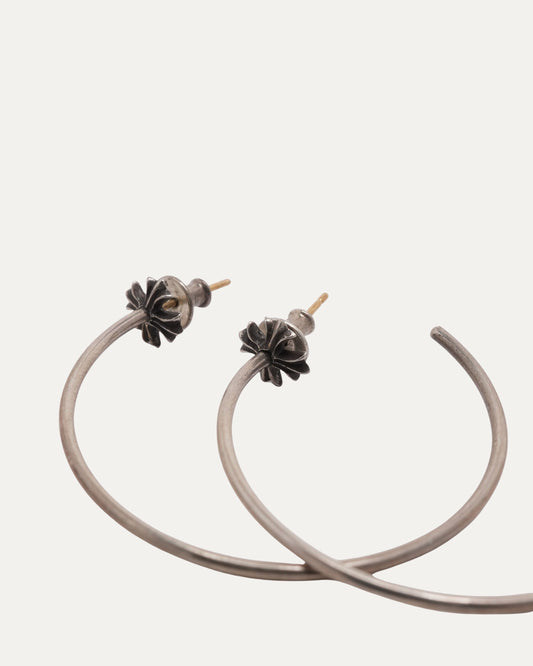 Plus Cross Hoop Earrings