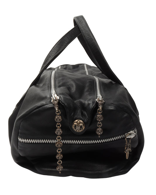 Large Embellished Fleur Duffle Bag