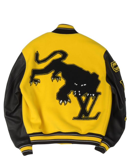 Amen Break Multi-Patches Mixed Leather Varsity Blouson