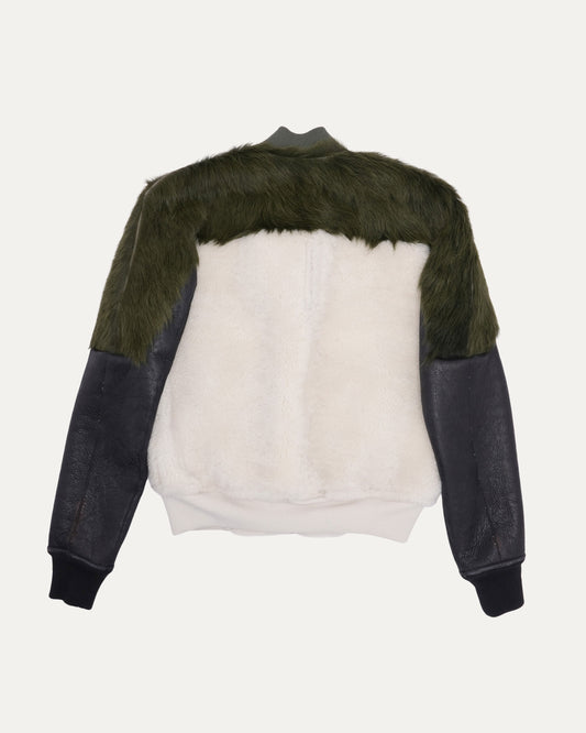 AW21 Gethsemane Fur Leather Bomber Jacket