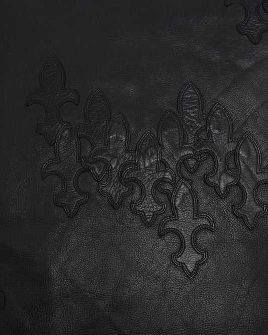 Dagger Patch Leather Cushion