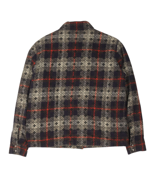 Monogram Quilted Padded Flannel Shirt Jacket