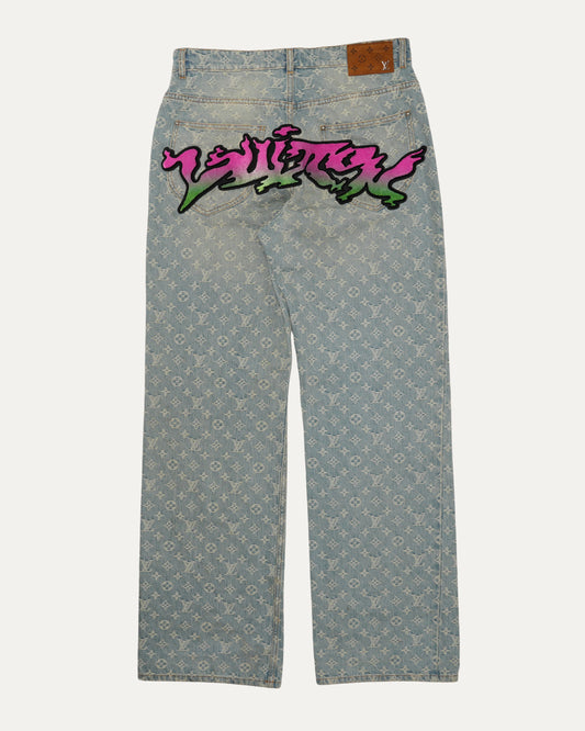 Monogram Graffiti Jeans