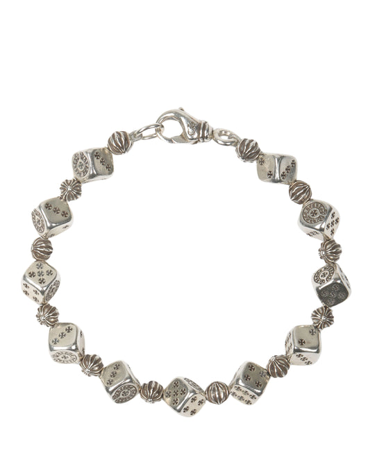 Silver Dice Bracelet