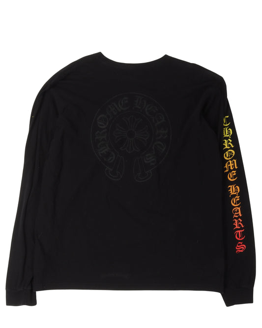 Gradient Sleeve Logo Long Sleeve T-Shirt