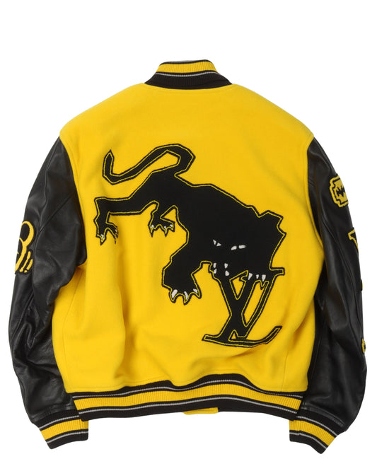 Amen Break Multi-Patches Mixed Leather Varsity Blouson