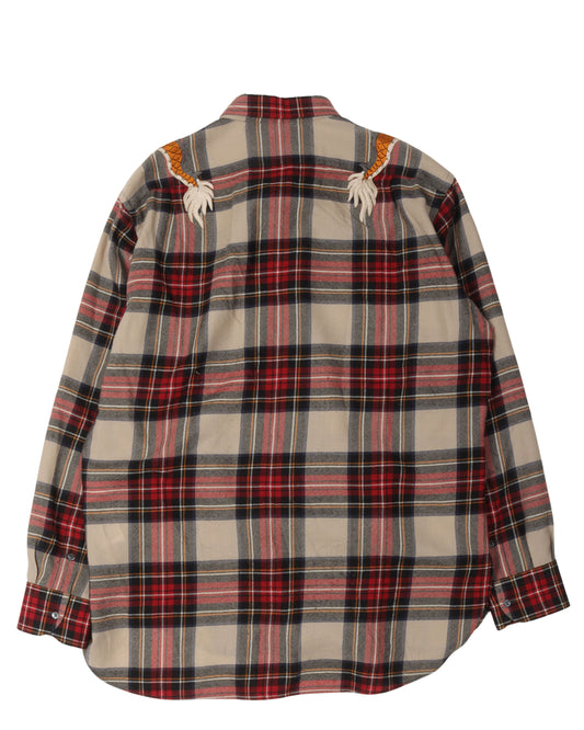 Embroidered Flannel Shirt