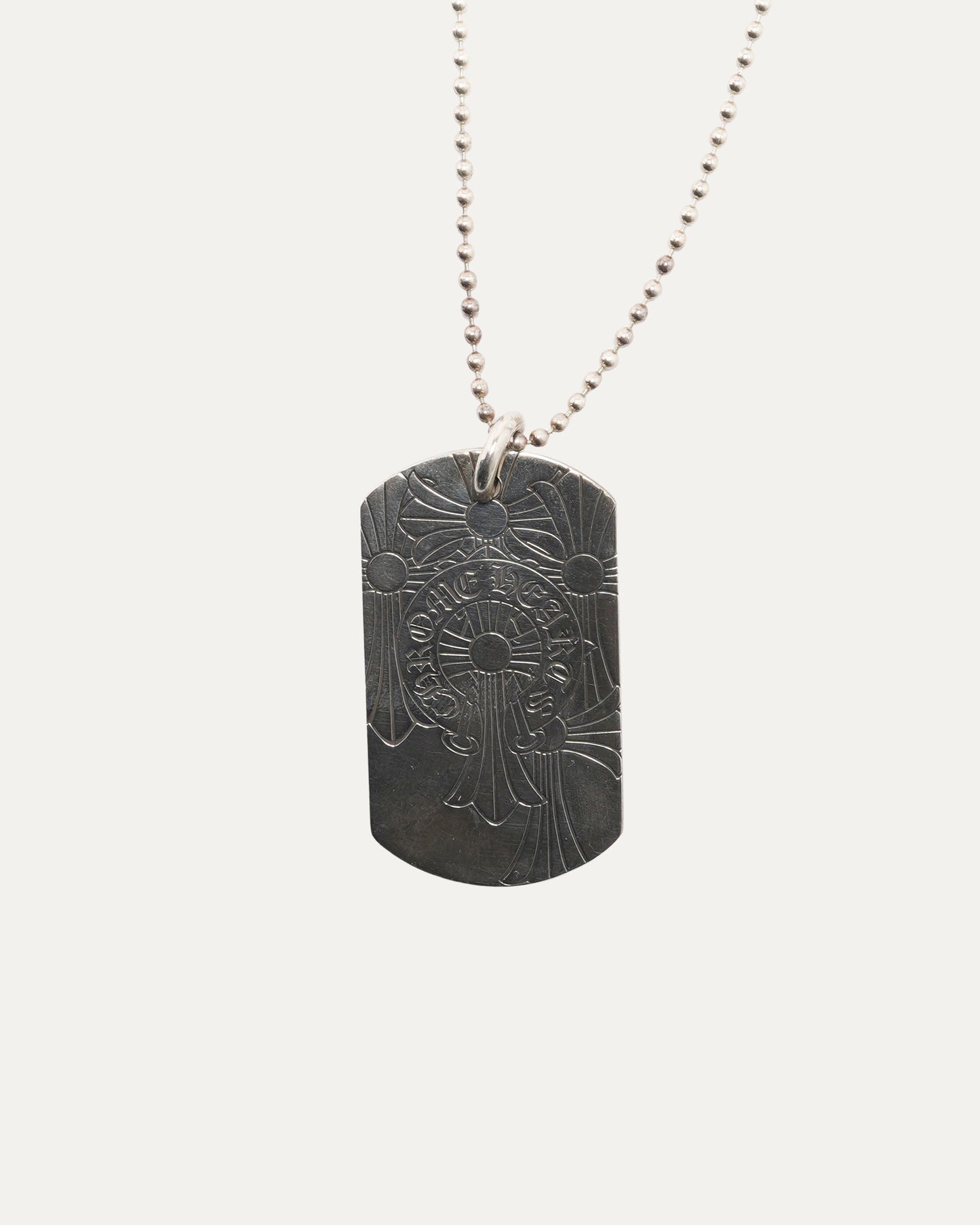 Cemetery Cross Dog Tag with Ball Chain