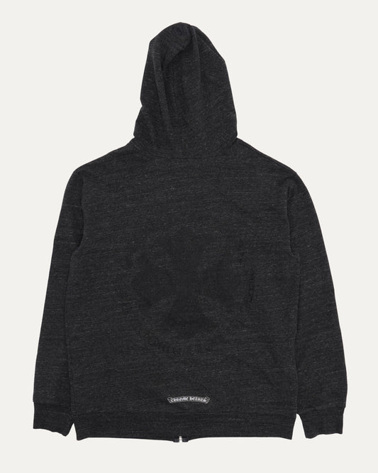 Tonal Plus Cross Logo Zip Up Hoodie
