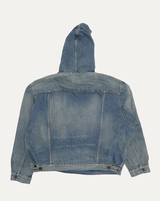 Hooded Pullover Denim Jacket