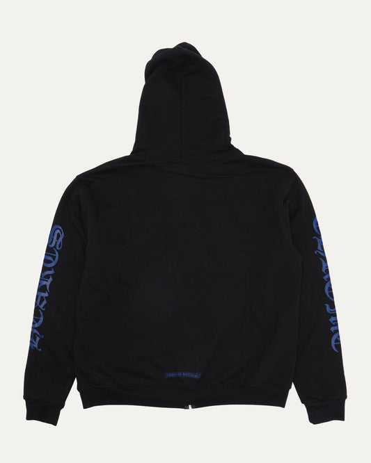 Thermal Lined Vertical Logo Zip Up Hoodie