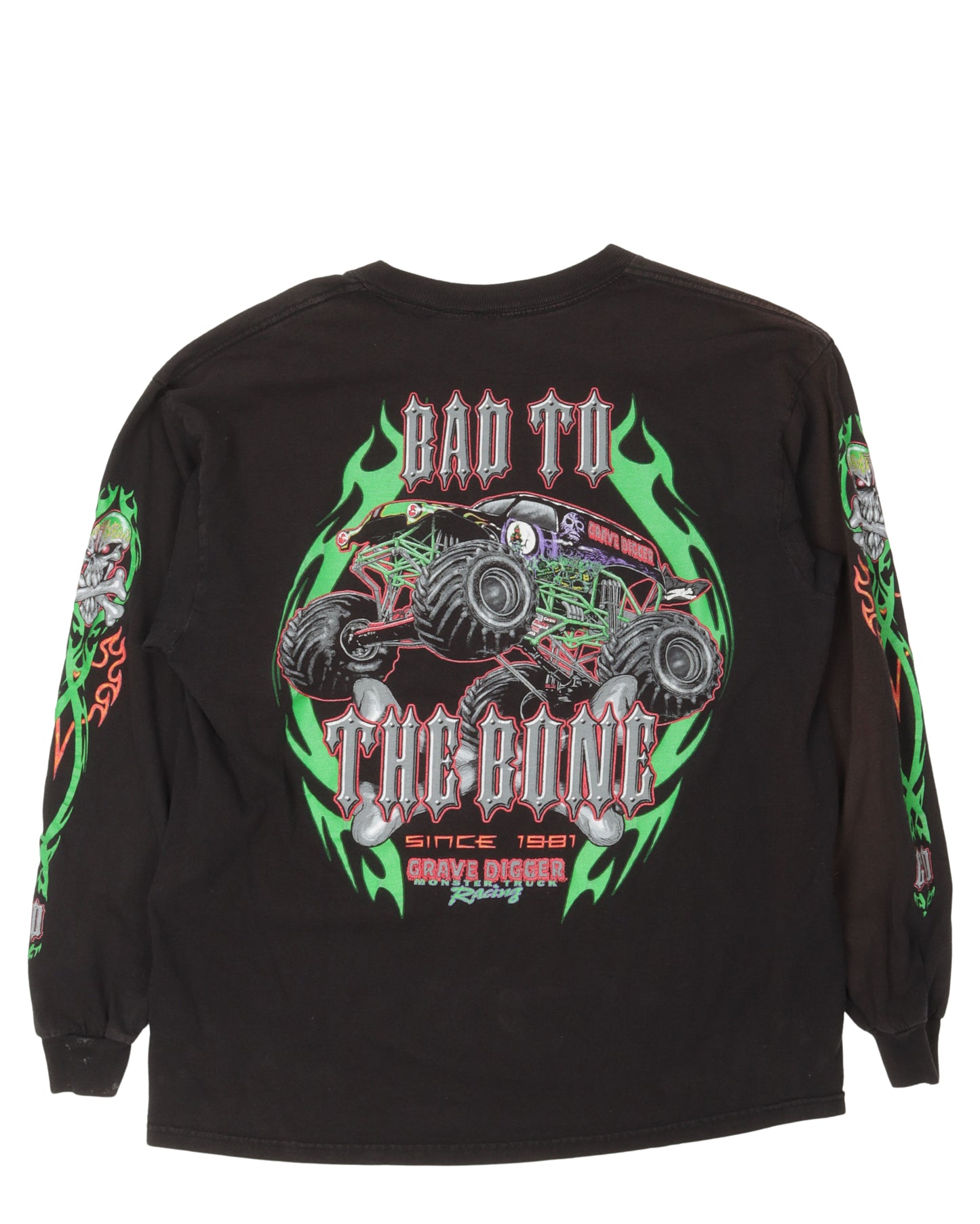 Grave Digger Bad to The Bone Long Sleeve T-Shirt