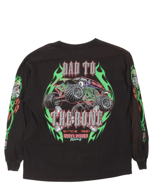 Grave Digger Bad to The Bone Long Sleeve T-Shirt