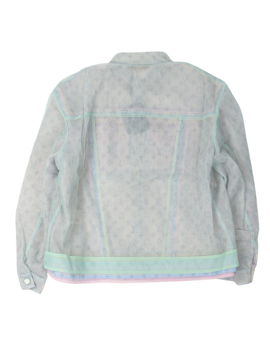 Multicolor Monogram Tulle Trucker Jacket