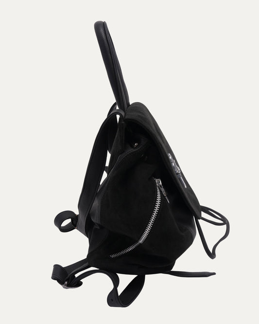 Dagger Embellished Suede Leather Backpack