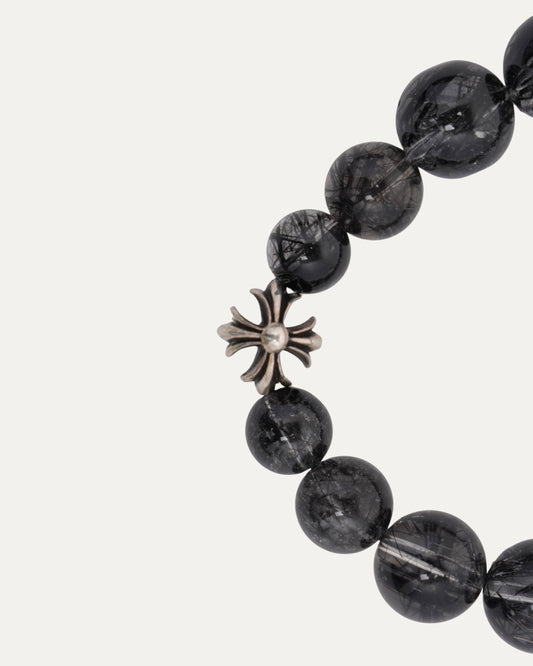 10mm Rutilated Quartz Plus Ball Graduated Bead Bracelet