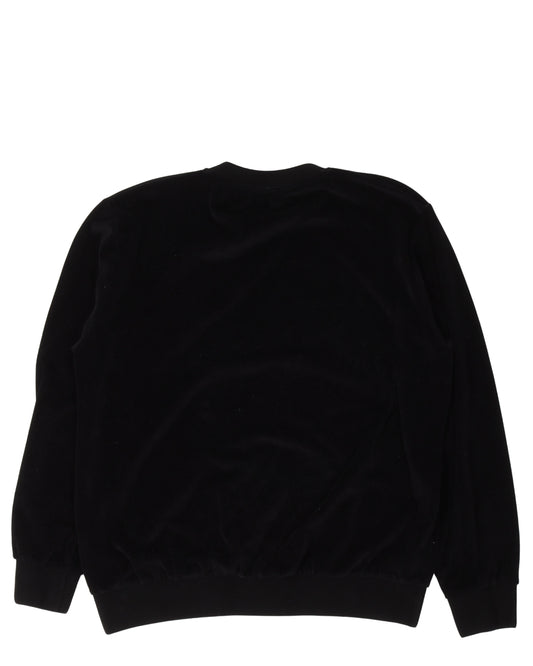 Embroidered Velour Sweatshirt