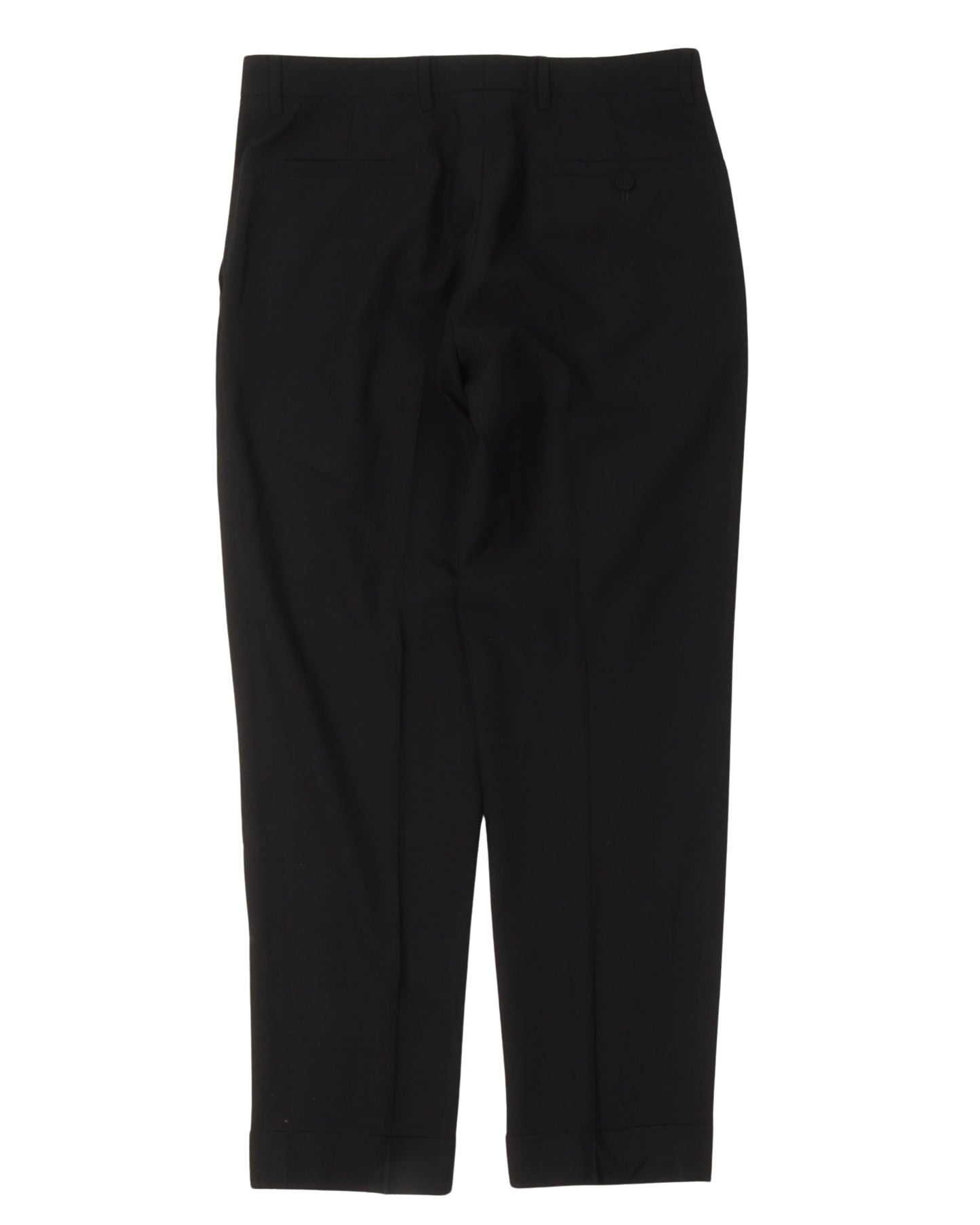Wool Blend Pleated Trousers