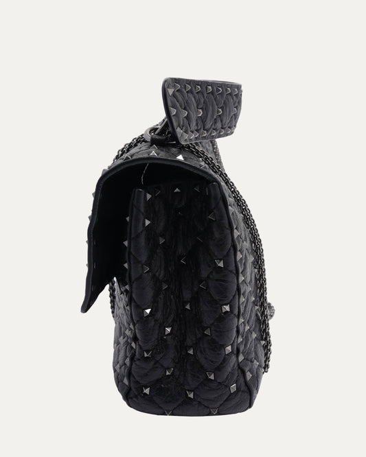 Quilted Rocketed Flap Bag