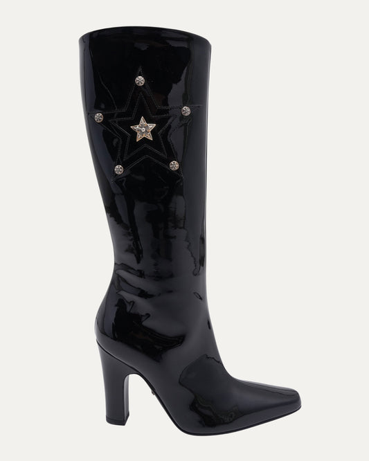 Patent Leather Star Embellished Sugar Jones Boots